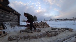 ПИЛЮ ДРОВА БЕНЗОПИЛОЙ УРАЛ 2 ЭЛЕКТРОН