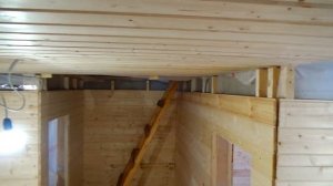 Монтаж вагонки на потолок. Дом в Аннино. День 8.