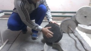 Спортзал, блины на штангу гриф, своими руками