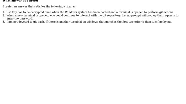 How to prevent that a ssh key that is used to perform git actions, is decrypted only once also... смотреть онлайн