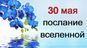 ПОСЛАНИЕ ВСЕЛЕННОЙ на 30 мая.