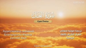 Сура 16 — Пчелы - Нассыр аль-Катами (с переводом)