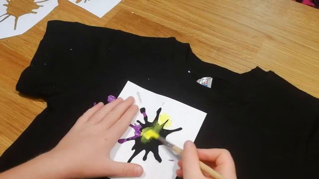 Рисуем футболку неон акриловыми красками DIY смотреть онлайн