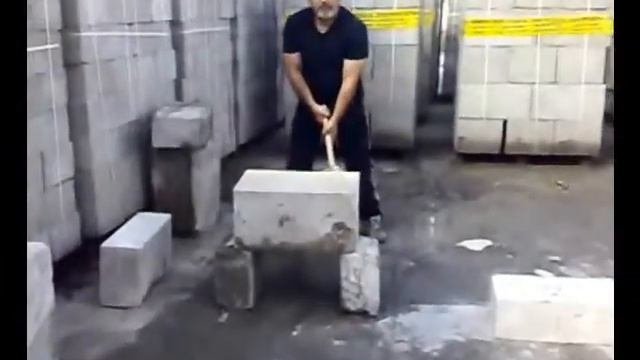 Испытание полистиролбетона и газобетона на прочность
