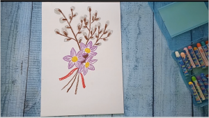 Как нарисовать картинку на Вербное Воскресенье. Простой рисунок для детей