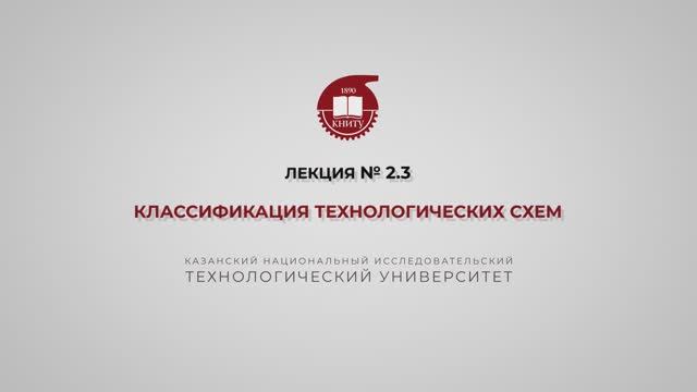 Суворова И.А. Лекция № 2.3. Классификация технологических схем