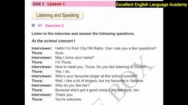 Grade -7 (Unit - 1, Lesson - 1, Exercise - 1) Listening смотреть онлайн