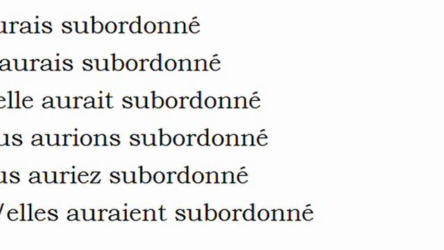 Изучение французского языка = Спряжение глаголов = Subordonner смотреть онлайн