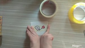 Целых 3 способа ?сделать наклейки с бумажным скотчем,без двустороннего скотча