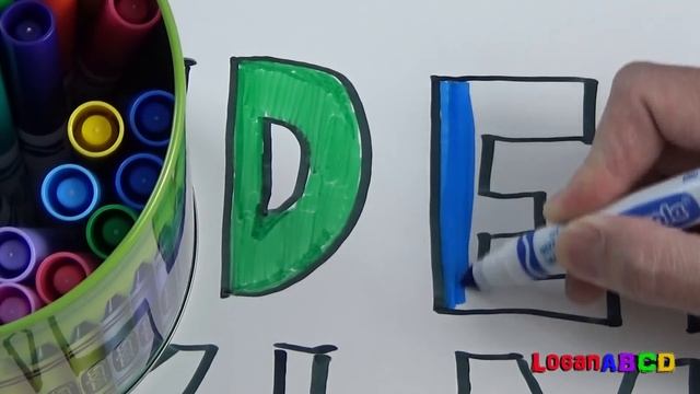 CRAYOLA Color Marker Learning ABC Letter Alphabets, Colors and ABC Song смотреть онлайн
