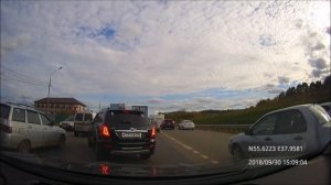 Driving in Moscow agglomeration: Текстильщики - Кузьминки - Бронницы 30/09/2018 (timelapse)