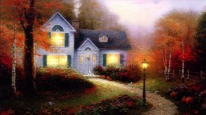 Томас КИНКЕЙД/Thomas Kinkade/Ожившая КАРТИНА/Звуки ПРИРОДЫ/асмр/2022