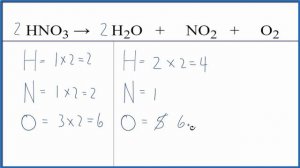 How to Balance HNO3 = H2O + NO2 + O2 (Nitric acid Decomposing)