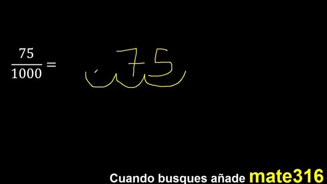 Convertir 75/1000 a decimal , transformar fraccion a decimales смотреть онлайн
