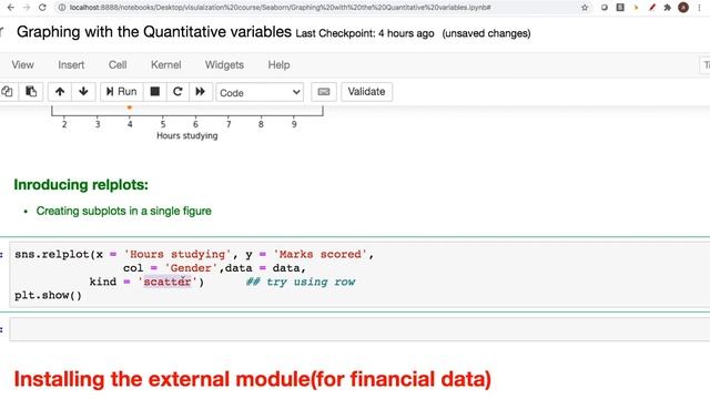 Graphing quantitative variables with Seaborn смотреть онлайн