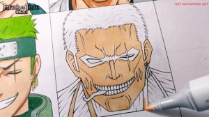 Drawing Zoro in different Anime Styles - ワンピース - ( One Piece )