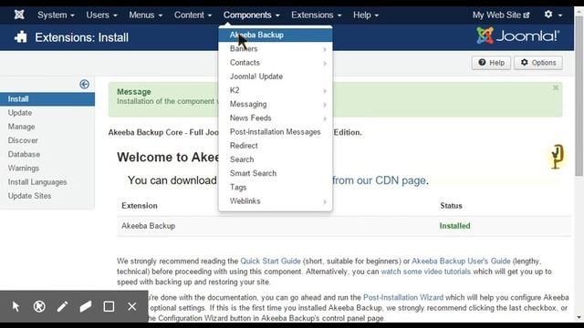 Backup Joomla with the akeebabackup extension смотреть онлайн
