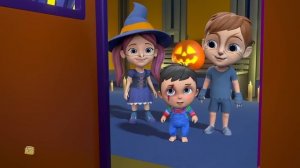 Жуткий колеса на автобусе, детей Хэллоуин песни и потешки на русском