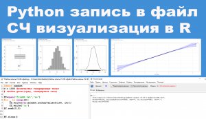 Python запись в файл СЧ визуализация в R