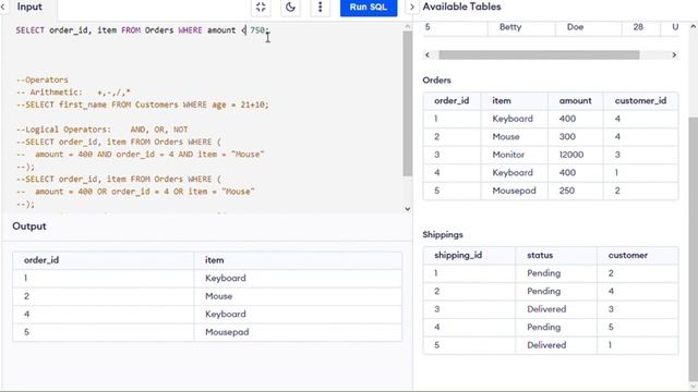 SQL - Operators | Part 3 | Free SQL Course for Beginners
