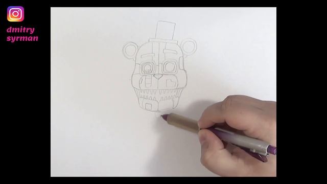 How to draw Molten Freddy, FNAF, Как нарисовать Молтен Фредди, ФНАФ смотреть онлайн