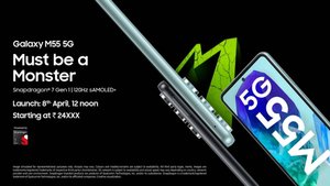 Samsung Галактика М55 5G | Запуск 8 апреля 2024 г.