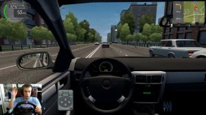 РАБОТАЮ ВОДИТЕЛЕМ ТАКСИ НА CHEVROLET LACETTI - CITY CAR DRIVING + РУЛЬ