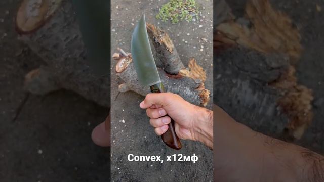 Кованый нож, сталь х12мф, крио. Сведение 0,3 мм. 60 hrc. Kitchen knife! Ясень, карельская берёза🔪🔥