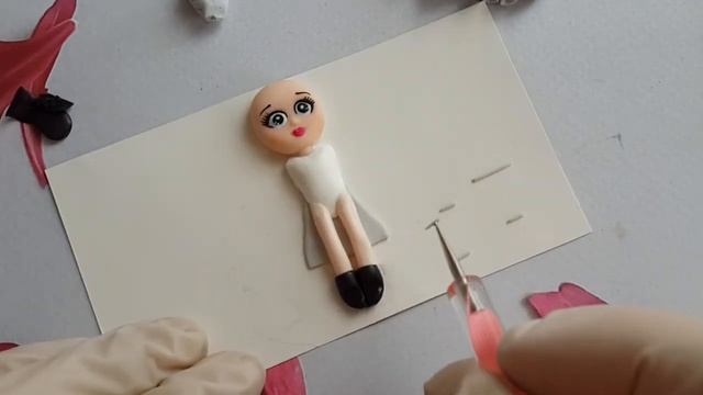 Девочка из полимерной глины, делюсь своим МК/DIY чиби девочка из глины Fimo