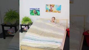 Лайфхак как быстро застелить постель. Идеи с постельным бельем лайфхак