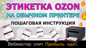 Маркировка для Ozon FBS на обычном принтере. Самый простой способ.