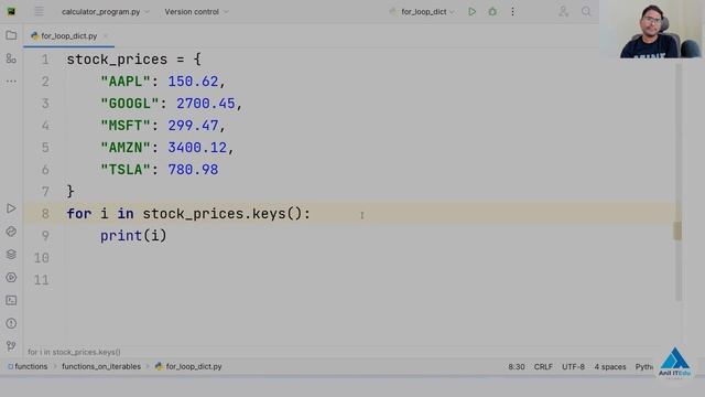 P118 - Loop Through Python Dictionary Keys and Values [తెలుగు]