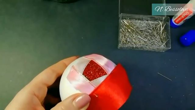 Новогодний шар в техники пэчворк крейзи! Бешеный лоскут. DIY.Мастер класс для новичков.