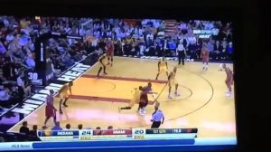 Roy Hibbert's uncalled foul on Dwyane Wade