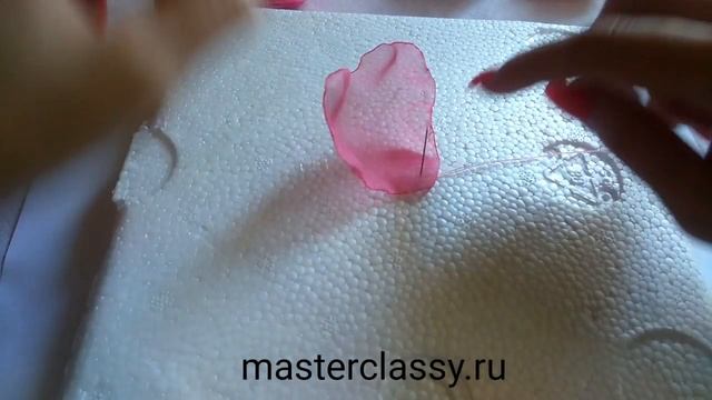 Украшения своими руками. Заколка для волос: пион из ткани. Видео урок для начинающих смотреть онлайн