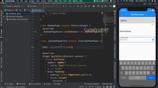 #11 - TextField and TextFormField #CodeAndroid #Flutter