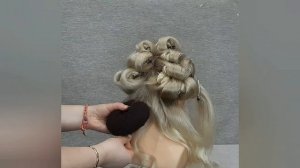 ●•●•Урок как сделать воздушный пучок из локонов  ●•●• Легкий пучок●•●•LESSON AIR BEAM