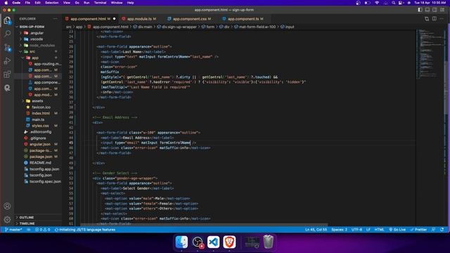 Angular reactive forms | SignUp form with all the validations | Angular Material смотреть онлайн