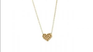 7mm Diamond Heart Necklace, 0.15CT, 16 Inches in 14K Yellow Gold NZ3602Y1