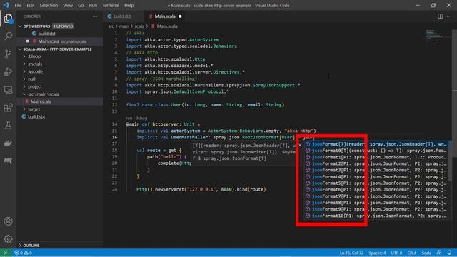 Akka Http Server Scala Tutorial - Build a Webservice