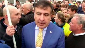 В Одессе перед зданием администрации устроили "проводы Михаила Саакашвили"