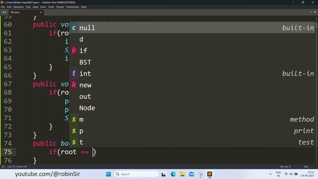 Binary Search Tree in Java смотреть онлайн