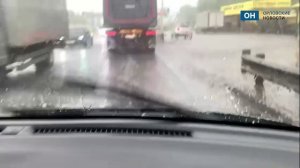 На Орловщине выпал град