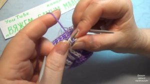 Вязание спицами пинетки-сандалики #114