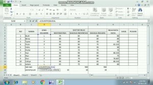 OFFICE APL | TUTORIAL RUMUS MICROSOFT EXCEL | KEVIN CHRISTOPER K | 1C