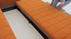 Обзор дизайна MOON FAMILY 124 (прямой диван с механизмом пантограф)