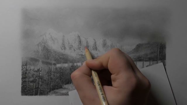 How To Draw a Mountain Landscape | Step by Step