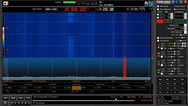 02.04.2023 12:27UTC, [11m], BBC World Service, небольшое улучшение прохождения в 11м, 25900кГц