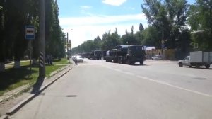 Колонна военной техники в Новошахтинске