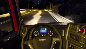 Мод Морозная зима в Euro Truck Simulator 2. Рейс Выборг - Коувола в VR шлеме.